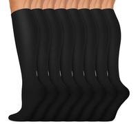 Copper Compression Socks 15-20 mmHg for Men & Women 8 Pairs - Circulation Support for Nurses, Travel, Running, Hiking, Soccer(S/M)