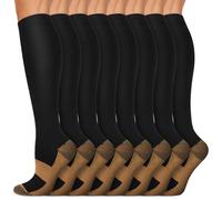 Iseasoo Copper Compression Socks For Men & Women Circulation-Best For Running Hiking Cycling 15-20 mmHg