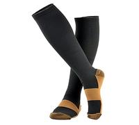 Copper Compression Socks for Women and Men Diabetic Socks, Improves Circulation, Reduces Swelling and Pain For Nurses, Running, and Everyday Use Copper Infused Nylon (S/M)