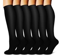 Copper Compression Socks for Women & Men (6 pairs) - Best Support for Nurses, Running, Hiking, Recovery & Flight Socks