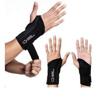 Copper Compression Wrist Brace - Copper Infused Adjustable Orthopedic Support Splint for Pain, Carpal Tunnel, Arthritis, Tennis Elbow, Tendinitis, RSI, Ganglion Cyst for Men Women - Left Hand - S/M