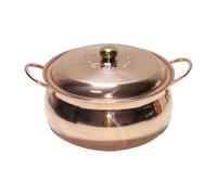 Copper Cooking Pot with lid, Soup Pot cookware for The Kitchen, Vintage Style Pot, Handmade Induction Cooking Pot for Stove, Household, Cooking at Home