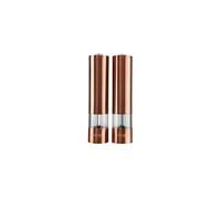 (Copper) Cooks Professional Electric Salt and Pepper Mill Set with Bamboo Base