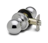 Copper Creek BK2020PS Ball Door Knob, Passage Function, 1 Pack, in Polished Stainless