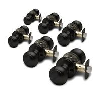 Copper Creek BK2030SS-6 Ball Knob Privacy Function 6 knob Multipack, Satin Stainless Finish