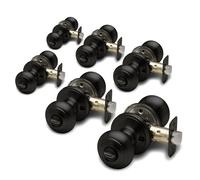Copper Creek CK2020BC-3 Colonial Passage Function Door 3 knob Multipack, Black Finish