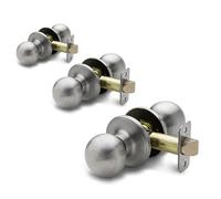 Copper Creek CK2020SS-6 Colonial Passage Function Door 6 knob Multipack, Satin Stainless Finish