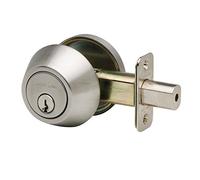 Copper Creek DB2410SS Single Cylinder Deadbolt, Satin Stainless, Standard Size