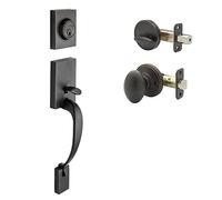 Copper Creek FZ2610XEK-TB Handleset Craftsman Front Door Handle Set with Egg Knob Trim, Tuscan Bronze