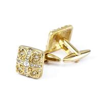 Copper Cufflinks, Crystal Roman Retro Cufflinks, Gold Inlaid With Diamonds, Sleeve Studs, French Buttons