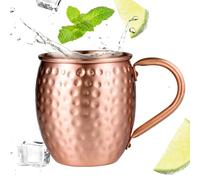 Copper Cups For Moscow Mule | 530ml Handmade Hammered Drinkware - Copper Cups For Cocktail Moscow Mule,For Cocktail Home Kitchen Bar Christmas Parties Events Drinking Beer Tea