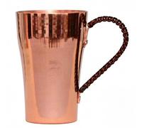 Copper Cups, Handmade High-Purity Copper Mug with Handle, Unique Hammered Cup for Hot & Cold Drinks, 400ml..