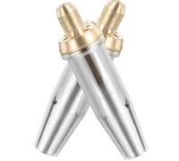 Copper Cutting Torch Tip Replacement Heavy Duty 2pcs for Metal Pipes | Brass Core, Chromium Plated Finish, Split Design, Smoother Centre Hole, for Field Repair Work
