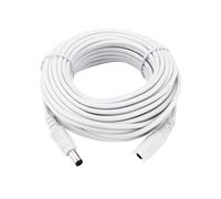 Copper DC Power Extension Cable 12V White 3M/5M/10M/15M/20M/30M/50M Extender Cord 2.1x 5.5mm Female To Male For LED Strip Camera(20 Meters)