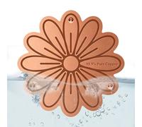 Copper Disc - Flower Natural Cleaning Plate | Coppers Birds Baths Disc | Thick Garden Accessories,Copper For Bird Bath Bowl | For Outdoor Garden Backyard Patio Lawn Concrete Stone Ceramic Heated Solar