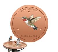 Copper Disc for Bird Bath, 10 cm Water Cleaning for All Seasons, Bird Bath Cleaning Plate for the Patio, for Holiday, Housewarming, Birthday, Women, Mum, Gardeners and Nature Lovers