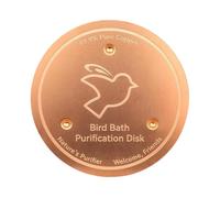 Copper Disc for Bird Bath, 4.3 * 5.3 Inch Bird Bath Cleaner, Copper Birds Baths Purification Disk for All Seasons, Feeder Accessories Triple-Point Support Purifier Plate for Outdoor Birdbaths & Bowls