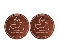 Copper Disc for Bird Bath, Pack of 2, Copper Water Purifier, Cleaning Plate with 3-Point Support for Fountain, Garden, All Year Round Bird Bath