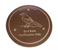 Copper Disc for Bird Bath, Safe Universal Purification with Tripod Holder | Bird Bath Purifier Disc | for Backyard Observation Garden Balcony Fountain Hummingbird Butterfly