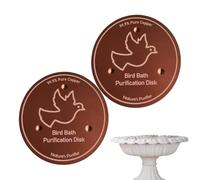 Copper Disc for Bird Pond 2 Pieces | Copper Bird Bath | Purifier Tray with Triple Point Stand for Outdoor Fountain Garden Pond Hummingbird All Season