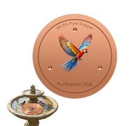 Copper Disc for the Bird Bath - Cleaning and Clarifying Plate, Bird Bath Cleaning Disc with Three-Point Support | For Use on Patio, in the Garden, Outdoor, Fountain, Farm, In