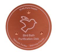 Copper Disk Bird Bath Water Cleaner Less Effort Stable Design All Season Use (A)