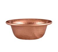 Copper Dog Bowl Textured Large Anti-Rust No Coating | Hammered Metal Bowl for Dogs and Cats for Home, Kitchen, Garden, Balcony, Living Room, Patio, Courtyard