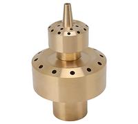 Copper Double Column Fountain Nozzle, Two Layers Water Fountain Sprinkler, Large Spray Volume Bouquet Effect Nozzle with Internal Thread for Pool Garden Landscape (G1.5in)