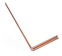Copper Dowsing Rods 1Pair Single Bead Copper Divining Rods Portable Dowsing Spiritual Metal Detector for Ghost Hunting, Water, Treasure and Finding Tools