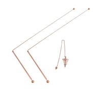 Copper Dowsing Rods, 2 Pack Bronze Detector Probe with Double Round-ball Head for Water Finding Gold Mineral Treasure Hunting Outdoor Divination Tool