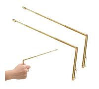 Copper Dowsing Rods 2 Pack for Water Divining, Spiritual Use and Ghost Hunting - Metal Detector Equipment With Adjustable Handles (Gold)