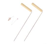 Copper Dowsing Rods 2-Pack Wood Handle Water Finding