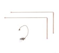 Copper Dowsing Rods Detector Set,With Pendulum Protective Mat,For Paranormal Investigation Equipment(B)