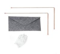Copper Dowsing Rods Detector Set,With Pendulum Protective Mat,For Paranormal Investigation Equipment(E)
