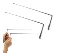 Copper Dowsing Rods for Water Detection, Spirituality, and Ghost Hunting - 2-Pack Divining Equipment with Adjustable Handles - Silver