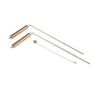 Copper Dowsing Rods for Water Finding | 2 Pieces Metal Detecting Rods with Pendulum for Divination and Treasure Hunting | Portable Gold Detector Tools,(Rose gold)