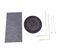 Copper Dowsing Rods Kit 99.9% Pure Copper Telescopic Probes with Pyramid Pendulum and Pad for Divining Water Minerals Lost Items
