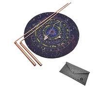 Copper Dowsing Rods Kit - Witching Rods/2pcs + Dowsing Pendulum + Divination Mat - Water Rods,Witching Sticks for Divining,Ghost Hunting,Gold,Spiritual,Yes/No Answers.