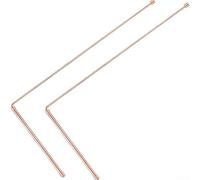 Copper Dowsing Rods Pair for Water Divining and Treasure Hunting - for Solid Brass Metal Detector Set 4.5x12 Inch Gold