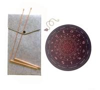 Copper Dowsing Rods with Pendulum and for Zodiac Mat for Divination, Water Finding, Gold Detection and Paranormal Investigations