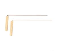 Copper Dowsing Rods with Wooden Handles, 99.9% Pure Copper Prospecting Probes, Divination and Water Finding Tool for Mineral Detection and Ground Energy Work, Set