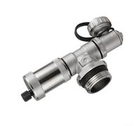 Copper Drain Valve for Ground Heating Water Management, Metal Exhaust Valve with Tight Seal & Reverse Flow Resistance, Smooth Flow Design for Water Gas Oil Pipeline Systems, Silver, 12x5x5cm