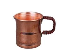 Copper Drinking Vessel Copper Cup Drinkware Mug Tumbler Pure Copper Handmade with Secure Fittings Comfortable Handling Reusable Suitable for Service, Large Cup 70