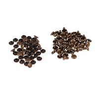 Copper Dual Head Craft Rivets 6 x 7mm Pack of Approx. 50 Pieces Antique Brass
