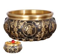 Copper Eight Blessing Cornucopia Feng Shui Brass Cornucopia Decoration Copper Bath Bowl Decorative Wealth Fortune Bowl Home Office Crafts Ornaments