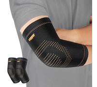 Copper Elbow Compression Sleeve, Elbow Brace for Tendonitis and Tennis Elbow, Golfer, Arthritis, Bursitis, Pain Relief, Weightlifting, Suitable for Men and Women