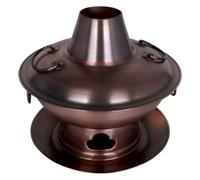 Copper End Cap,Chinese Charcoal Hotpot for Cooking Hot Pot Fireplace Suitable for Family Kitchenware(34cm)