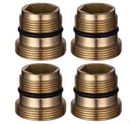 Copper Faucet Adapter Set For Kitchen Built In Aerator With G1/2 And G3/4 To 22mm Conversion For Standard Male Threaded Hoses Four Piece Pack(18.2mm)