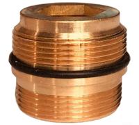 Copper Faucet Adapter with Built-in Aerator, Water Flow Enhancer for Kitchen and Bathroom Sinks, Brass Connector Reducing for splash, Easy Installation Fit Standard Taps, Golden Finish(23.2-22)