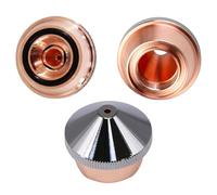 Copper Fiber Laser Nozzle for Metal Cutting M14 Thread 28mm Diameter 22mm Height Single Double Layer 0.8-5.0mm Aperture Double 0.8mm